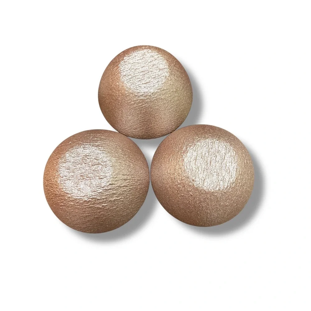 Akam Rose Gold Glitter Textured Glass Dinnerware Set 9 Pieces‎ Plates Bowls
